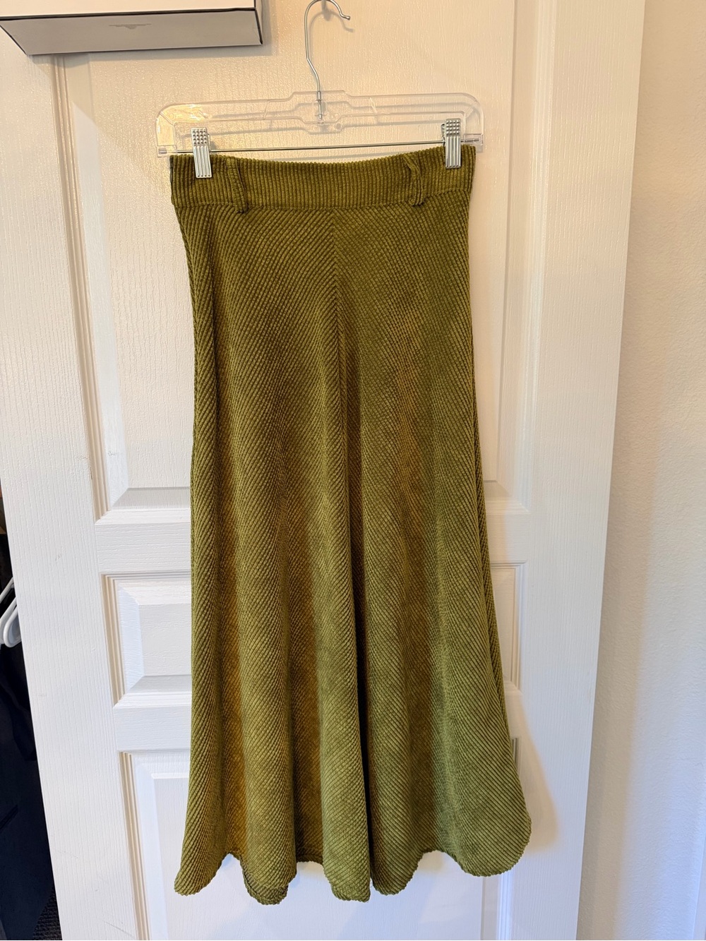 Dixie Olive Green A-Line Midi Skirt XS NWOT